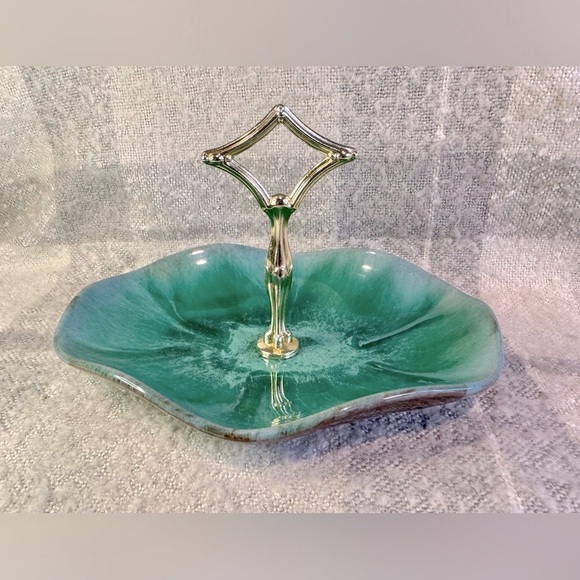 Blue Mountain Pottery Other - Vintage Blue Mountain Pottery Candy Serving Dish Blue/Green Drip Glaze